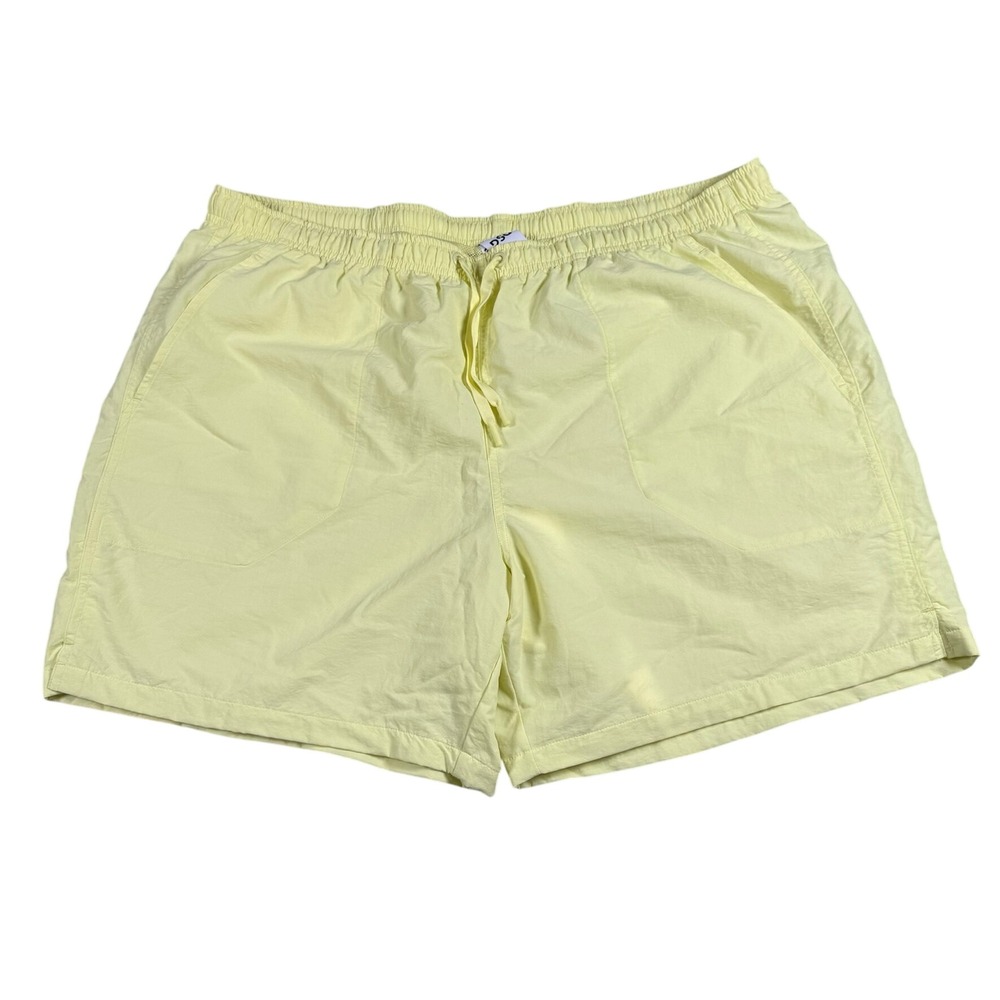 DSG Mens XL Rec Shorts Yellow 6" Inseam Mesh Lined Athletic Water Repellent‎